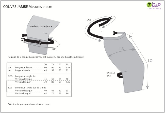 Couvre jambes imperméable doublé polaire